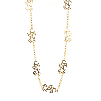 Chanel Logo Necklace Gold 1 of 4