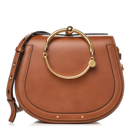 Chloe Calfskin Suede Medium Nile Bracelet Bag Caramel 1 of 7