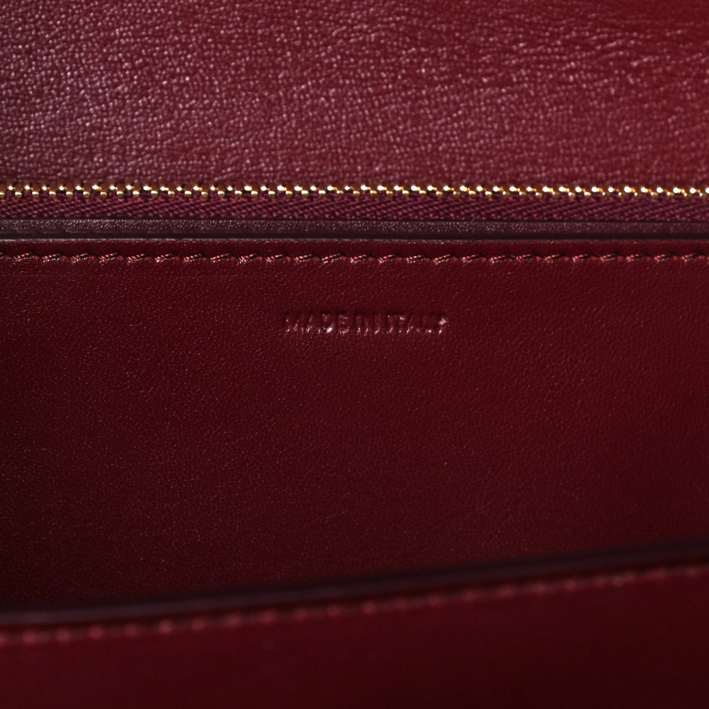 Box Calfskin Medium Classic Box Flap Bag Burgundy