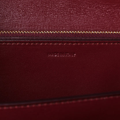 Celine Box Calfskin Medium Classic Box Flap Bag Burgundy 7 of 11