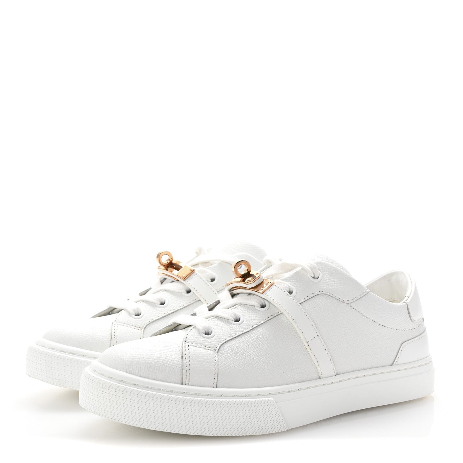 Hermes Epsom Calfskin Day Sneakers 37.5 White 4 of 11