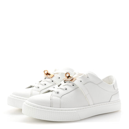 Hermes Epsom Calfskin Day Sneakers 37.5 White 4 of 11