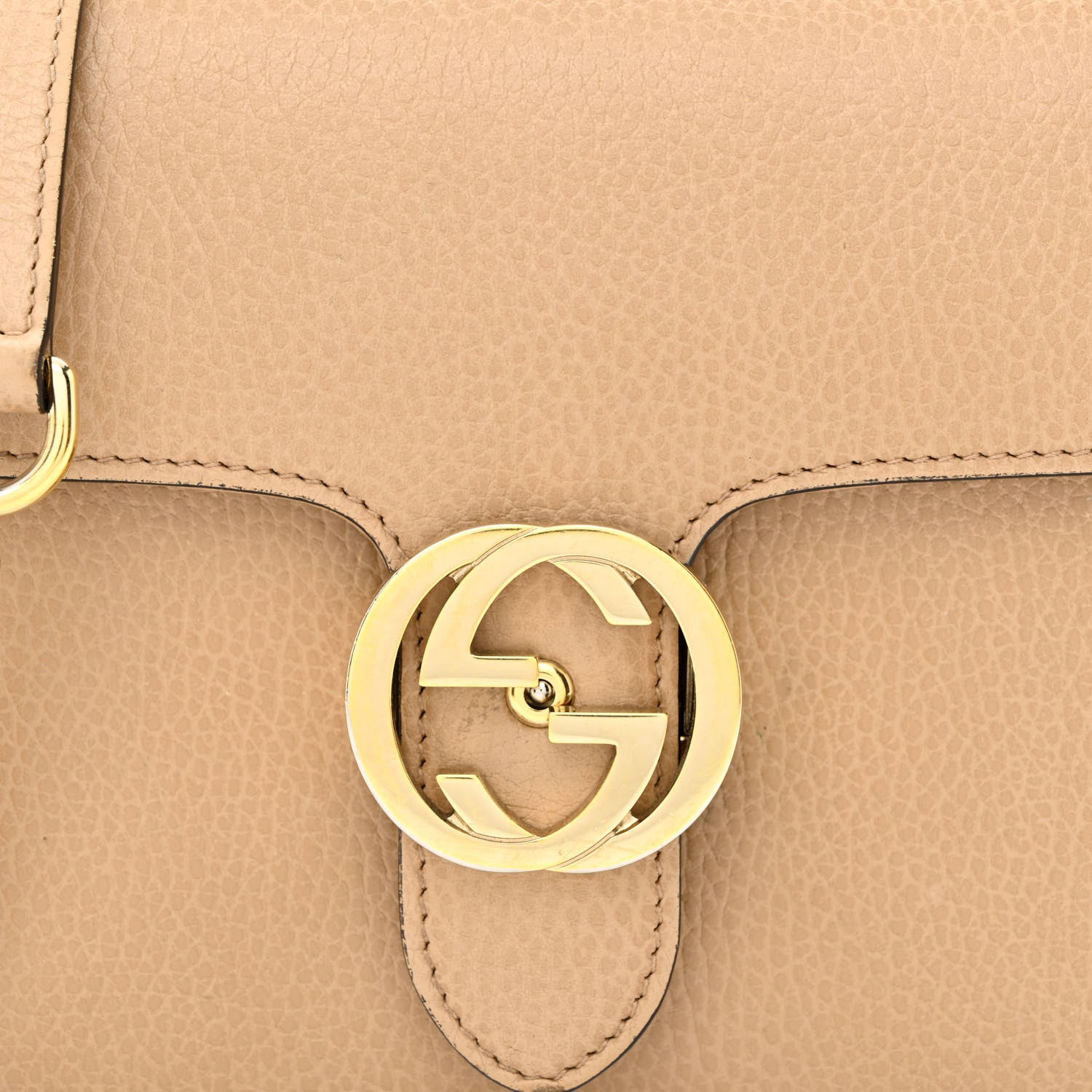 Gucci Dollar Calfskin Small Interlocking G Shoulder Bag Camelia 9 of 14