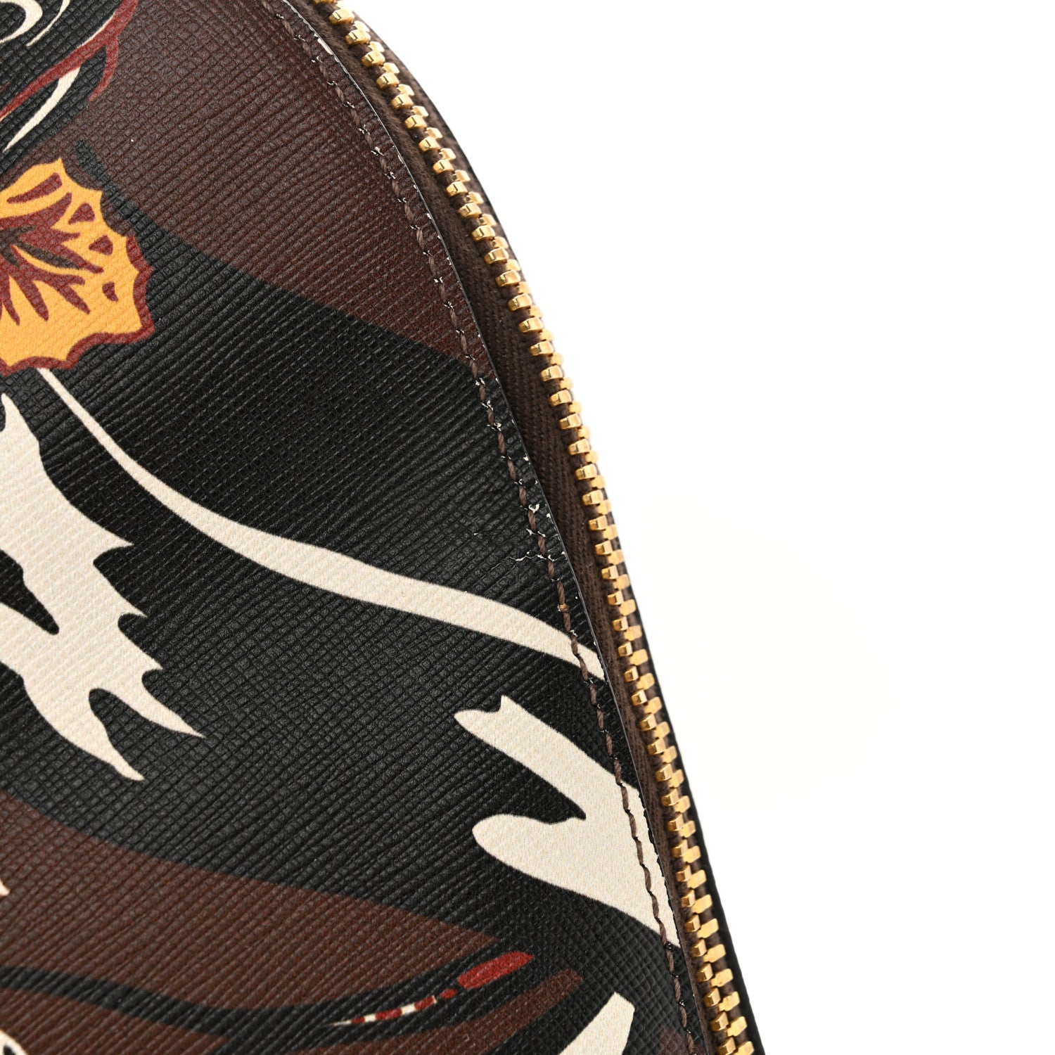 Prada Saffiano Print Top Handle Brown Multicolor 15 of 16