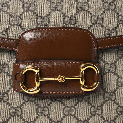 Gucci GG Supreme Monogram Horsebit 1955 Shoulder Bag Beige Brown Sugar 13 of 17