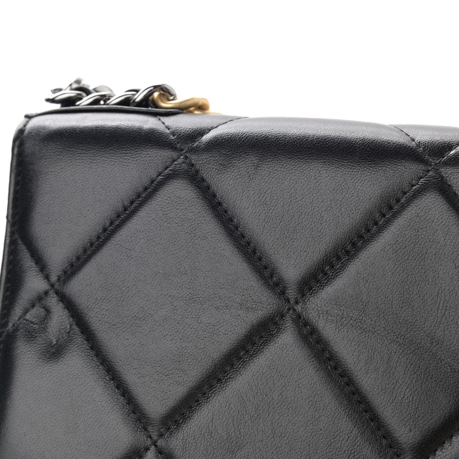 Chanel Lambskin Quilted Chanel 19 Wallet On Chain WOC Black 13 of 17