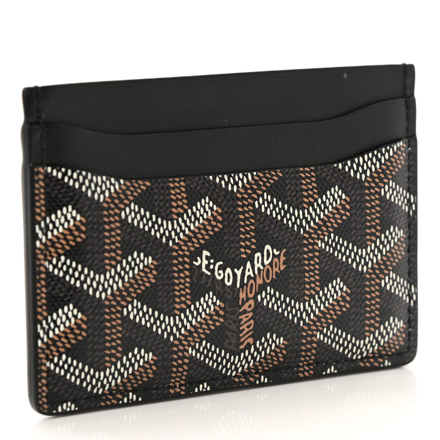 Goyardine Saint Sulpice Card Holder Black