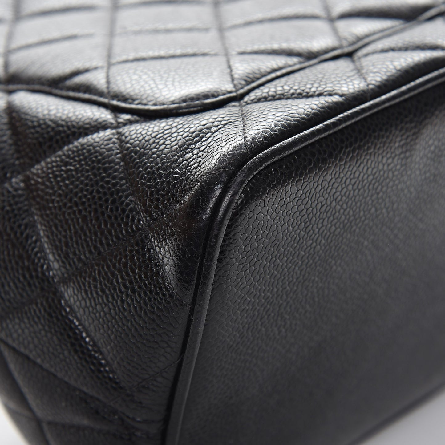 Caviar Quilted Medallion Tote Black