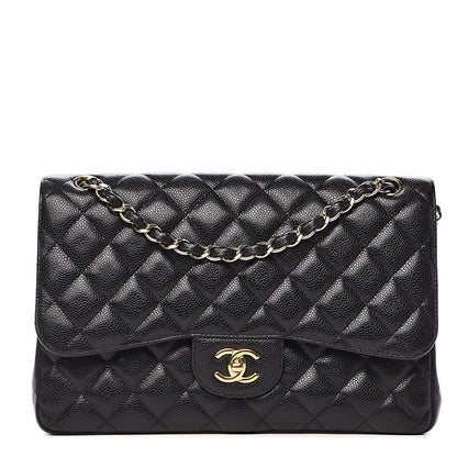 Chanel Caviar Quilted Jumbo Double Flap Black 1 of 14