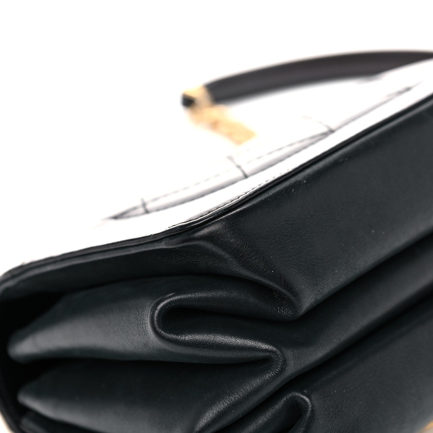 Chanel Iridescent Calfskin Quilted Small Straight Lined Flap Black 6 of 23