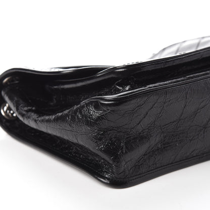Saint Laurent Crinkled Calfskin Matelasse Monogram Medium Niki Chain Satchel Black 9 of 10