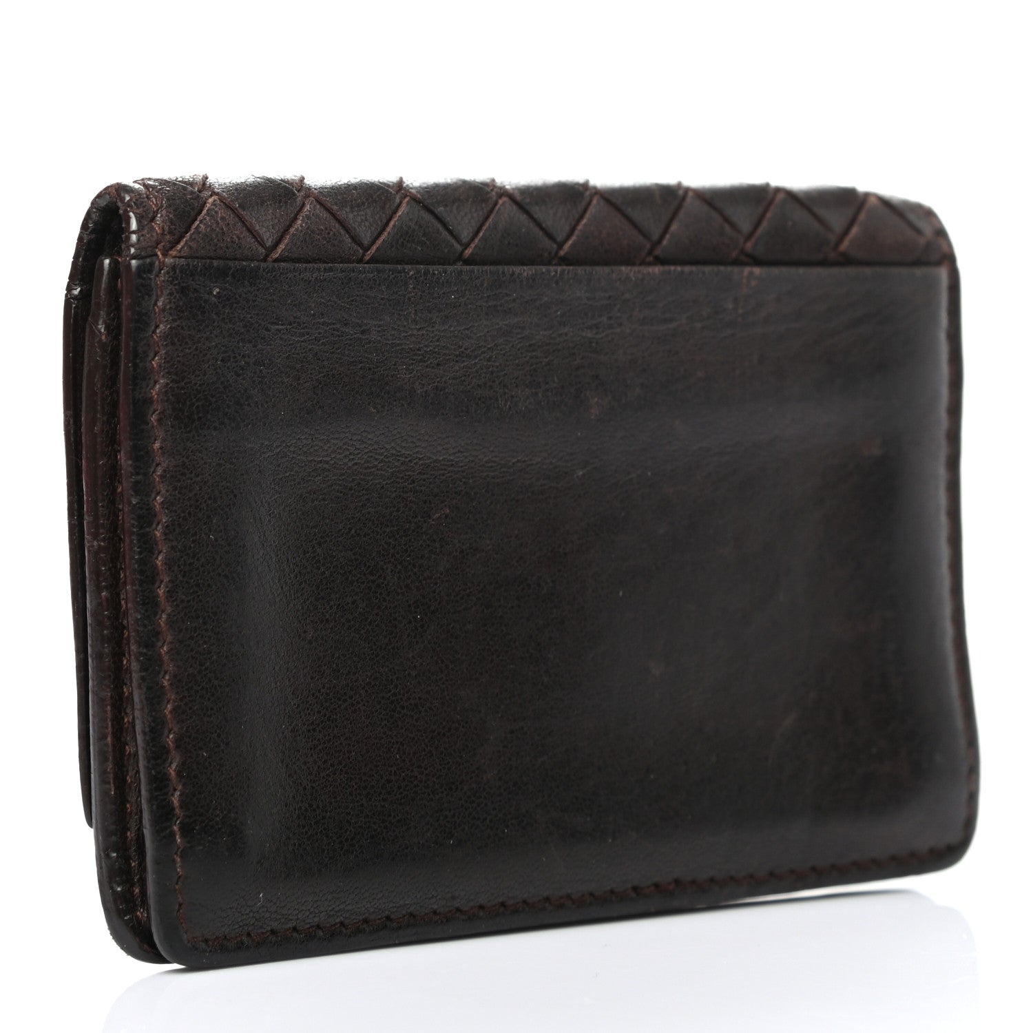 Bottega Veneta Nappa Intrecciato Card Holder Ebano 3 of 9