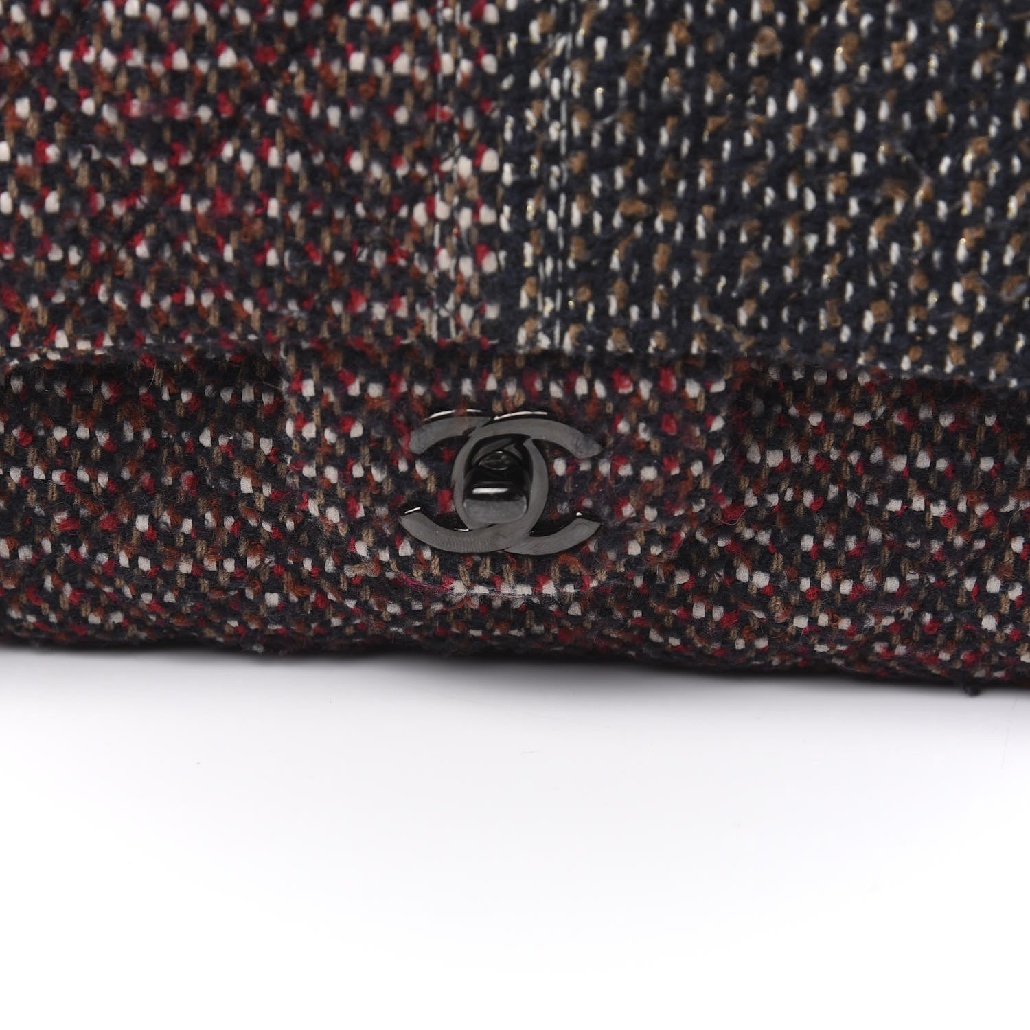 Chanel Tweed Quilted Medium Double Flap Multicolor 10 of 10
