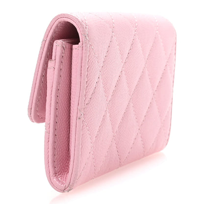 Chanel Caviar Quilted CC Flap Card Holder Pink 3 of 8