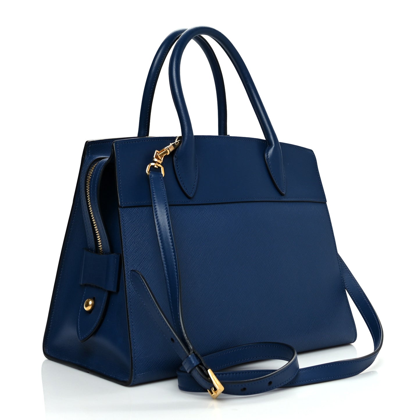 Saffiano City Calfskin Medium Esplanade Bleuette