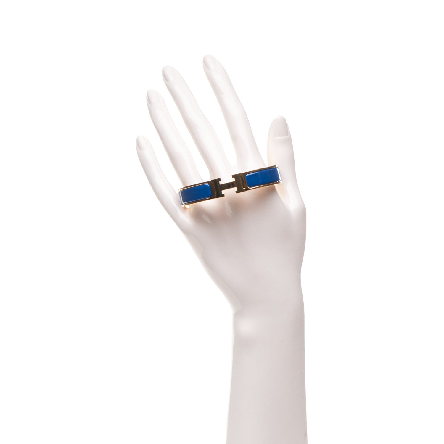 Hermes Enamel Narrow Clic Clac H Bracelet GM Bleu Royal 2 of 5