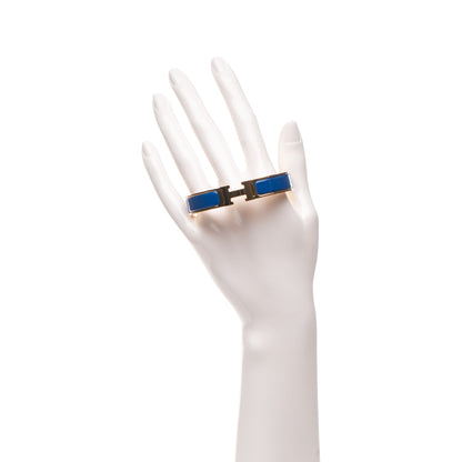 Hermes Enamel Narrow Clic Clac H Bracelet GM Bleu Royal 2 of 5