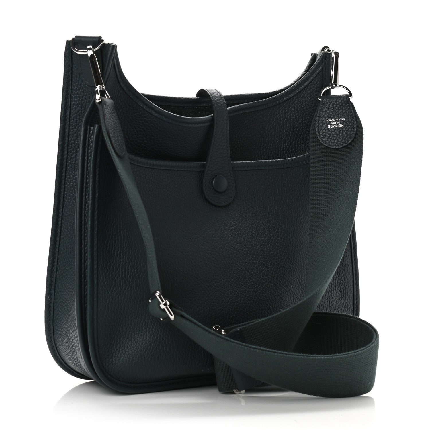 Hermes Taurillon Clemence Evelyne III PM Vert Cypress 3 of 10