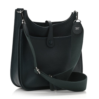 Hermes Taurillon Clemence Evelyne III PM Vert Cypress 3 of 10