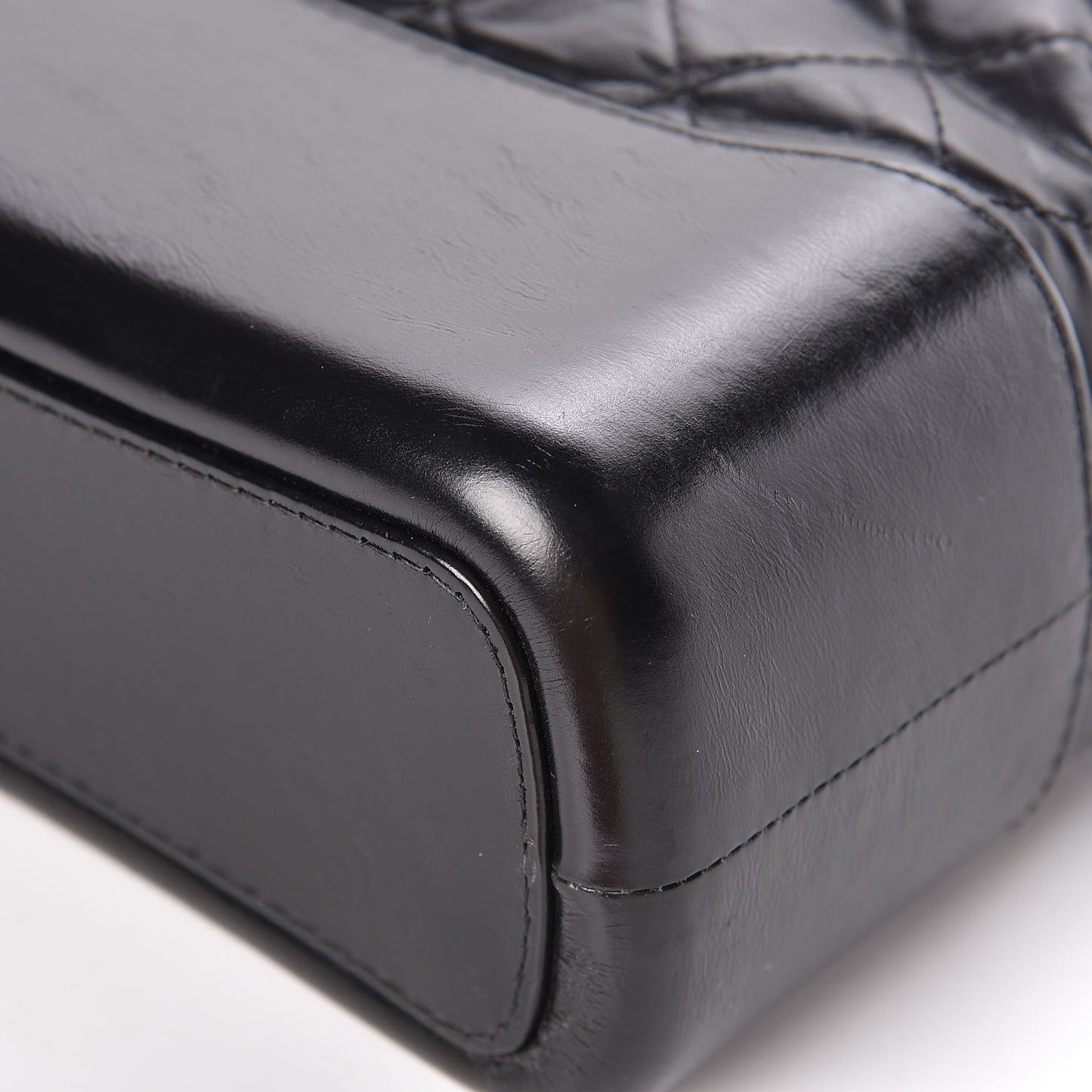 Aged Calfskin Quilted Medium Gabrielle Hobo Black