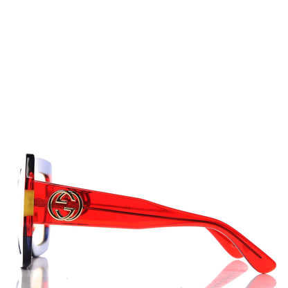 Gucci Square Frame GG0178S Sunglasses Blue Red Yellow 3 of 7