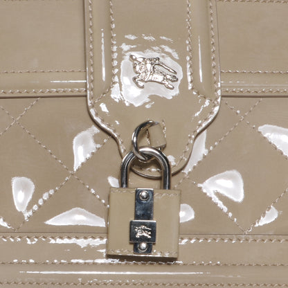 Burberry Patent Quilted Large Manor Beige 6 of 10