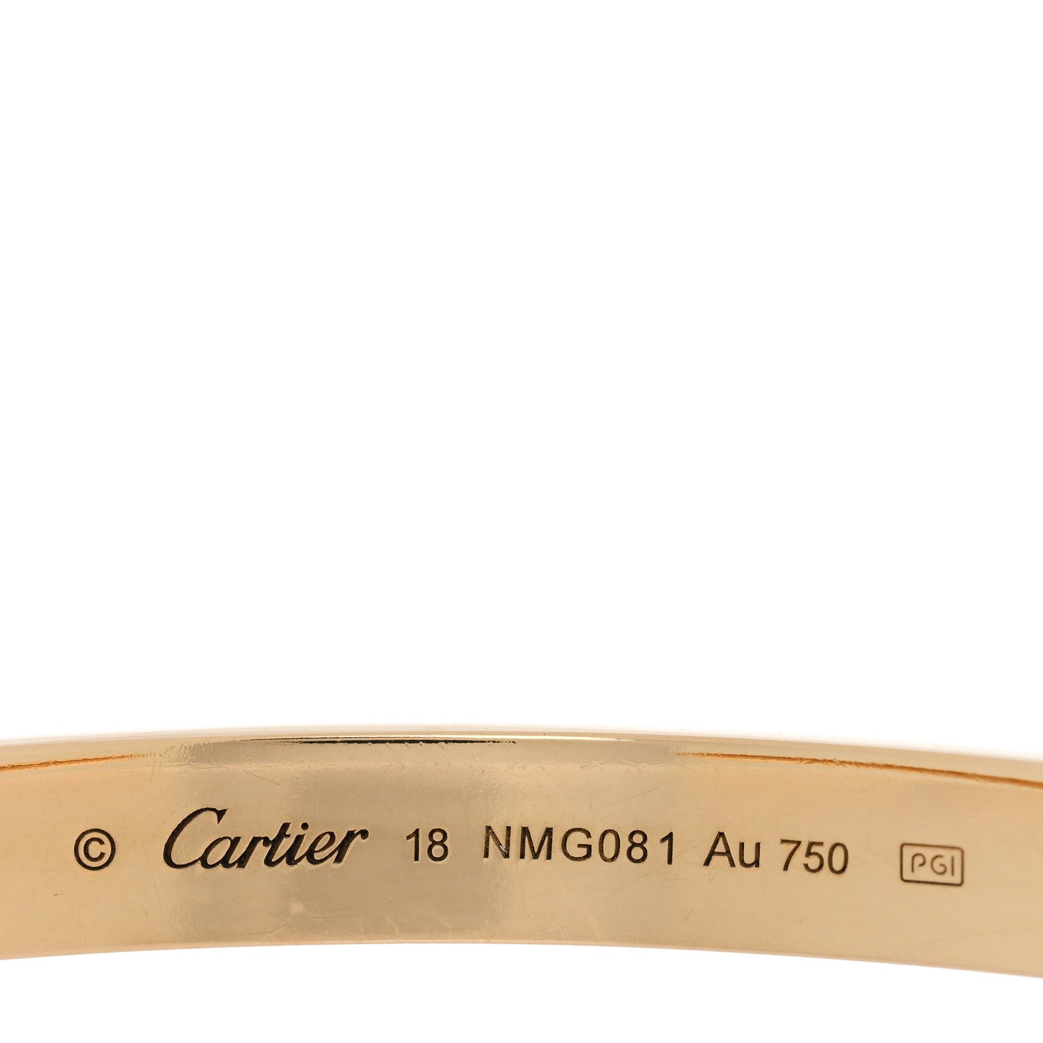 Cartier 18K Yellow Gold LOVE Cuff Bracelet 18 3 of 4