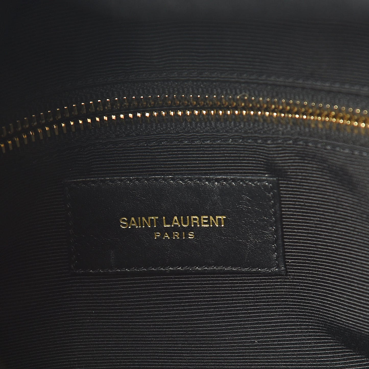 Smooth Calfskin Letters Fold-Over Clutch Black