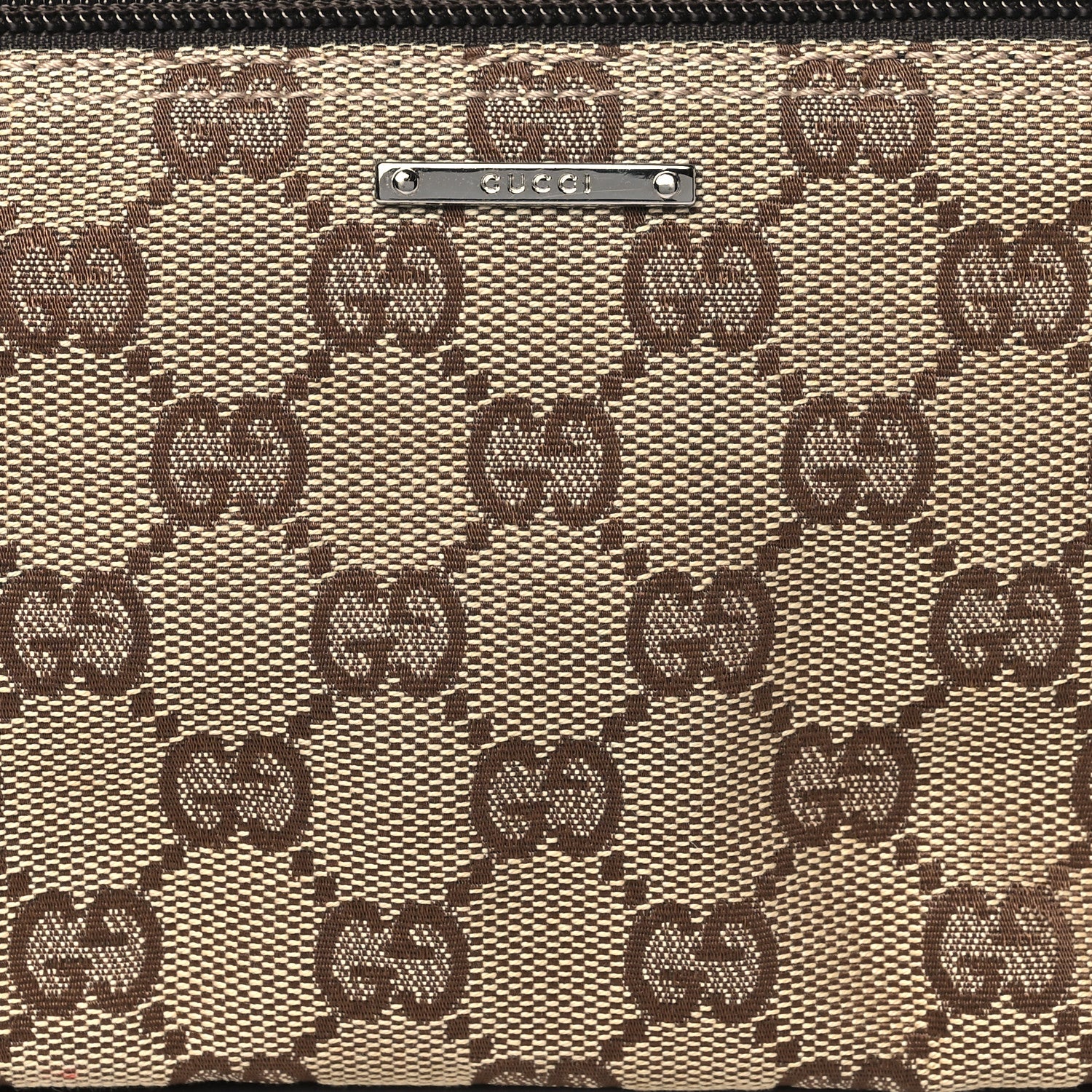 Gucci Monogram Web Boat Pochette Brown 8 of 12