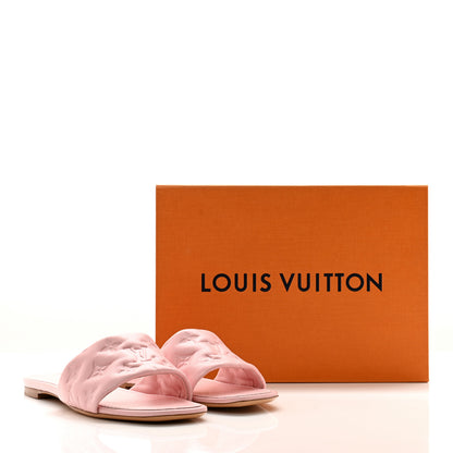 Louis Vuitton Lambskin Embossed Monogram Revival Flat Mules 41 Rose Clair 9 of 9