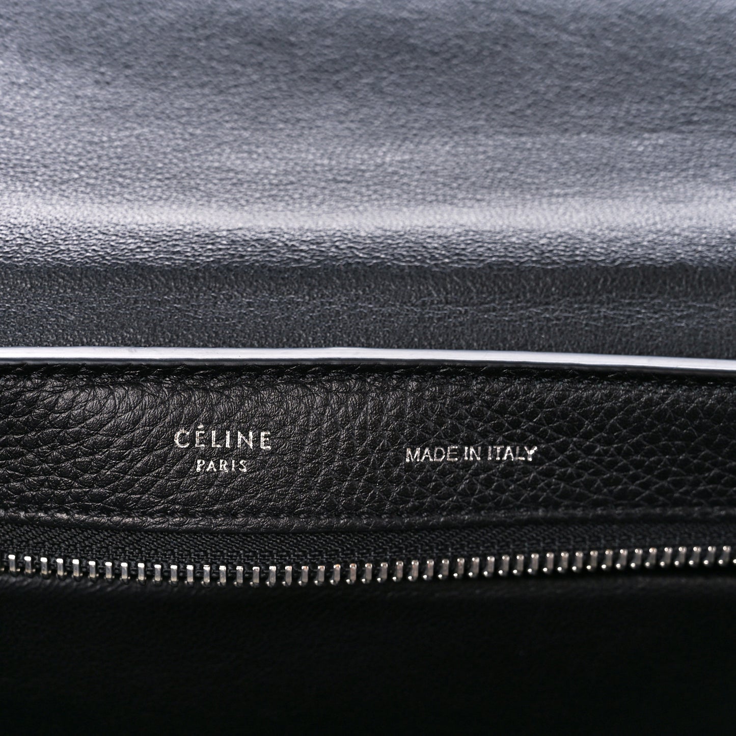 Drummed Calfskin Suede Small Trapeze Black