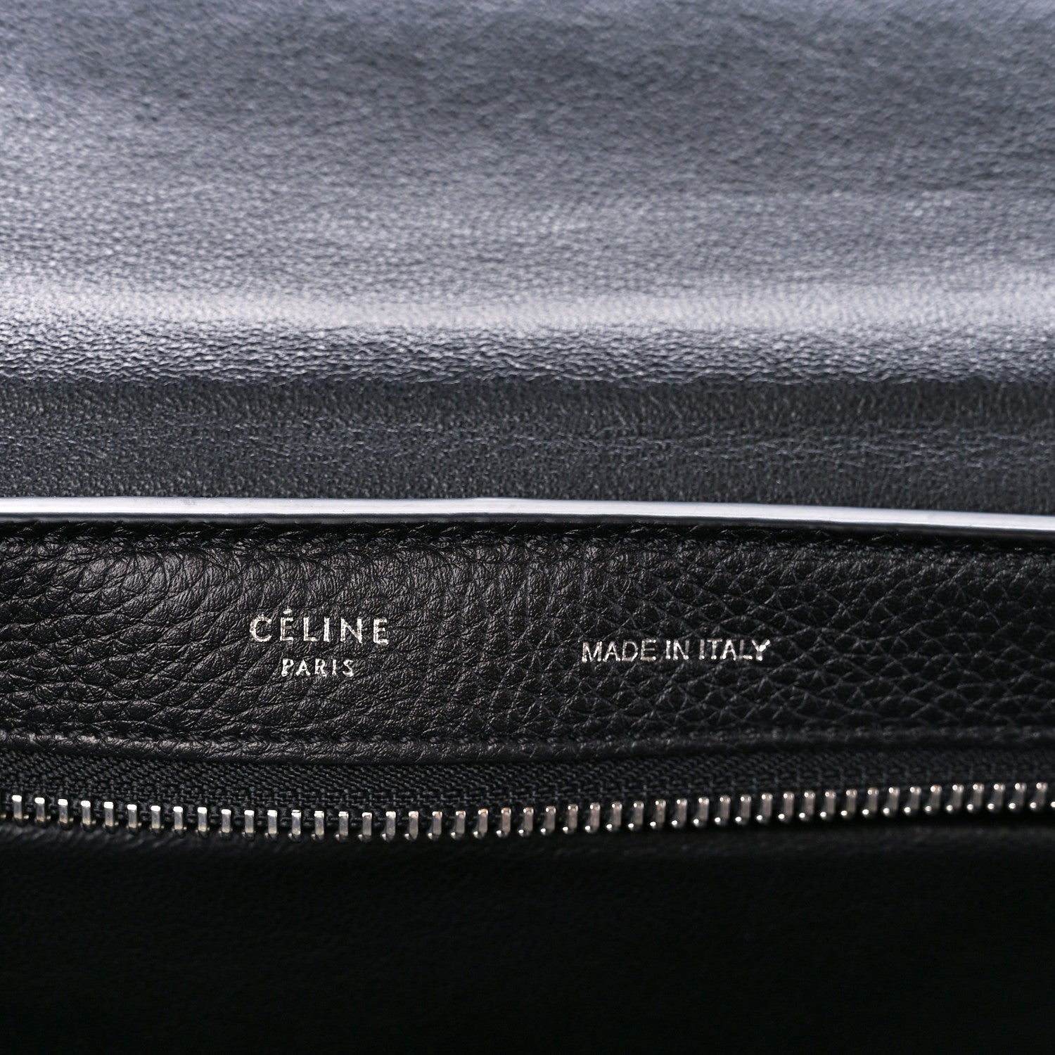 Celine Drummed Calfskin Suede Small Trapeze Black 6 of 9