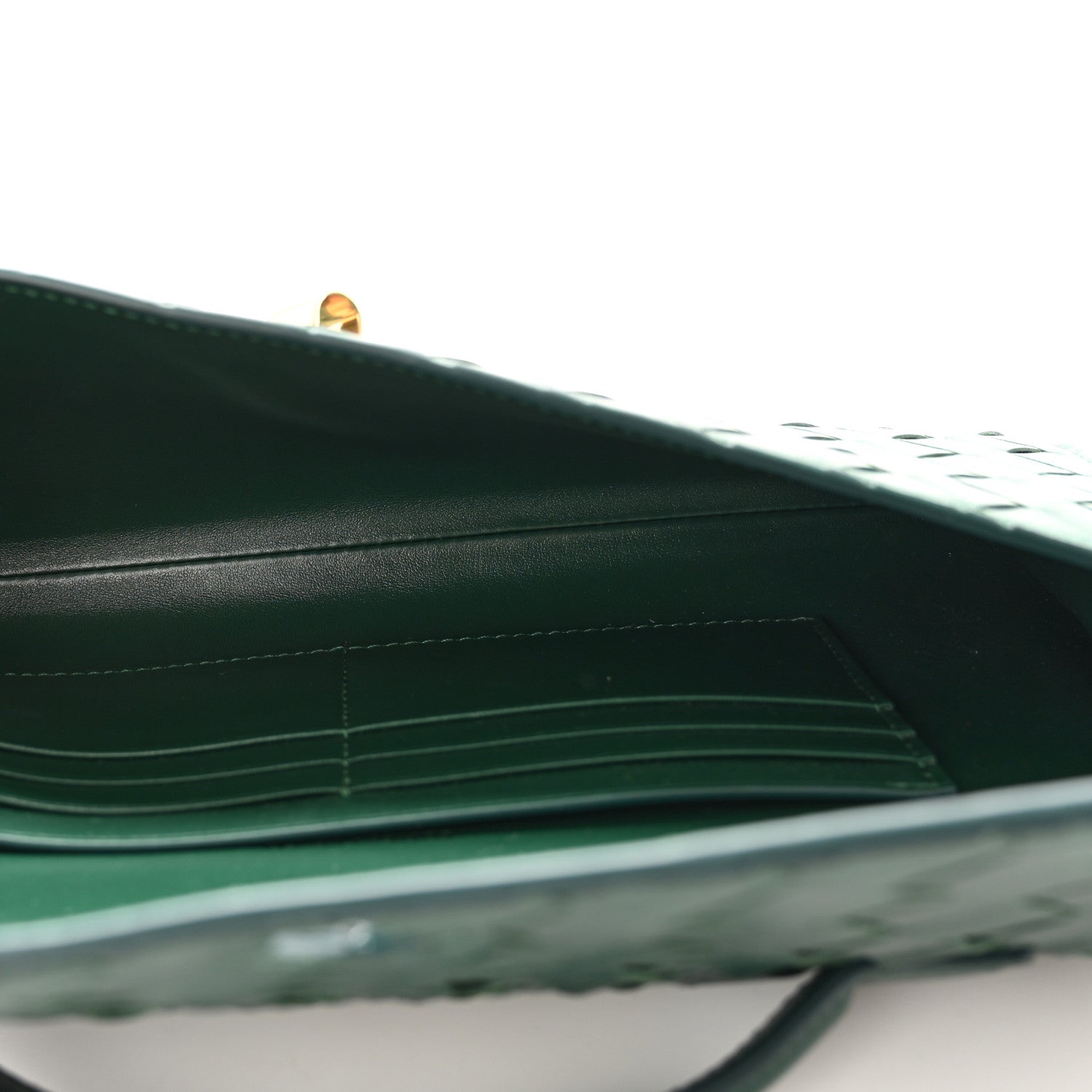Bottega Veneta Nappa Intrecciato Long Andiamo Top Handle Clutch Emerald Green 5 of 7