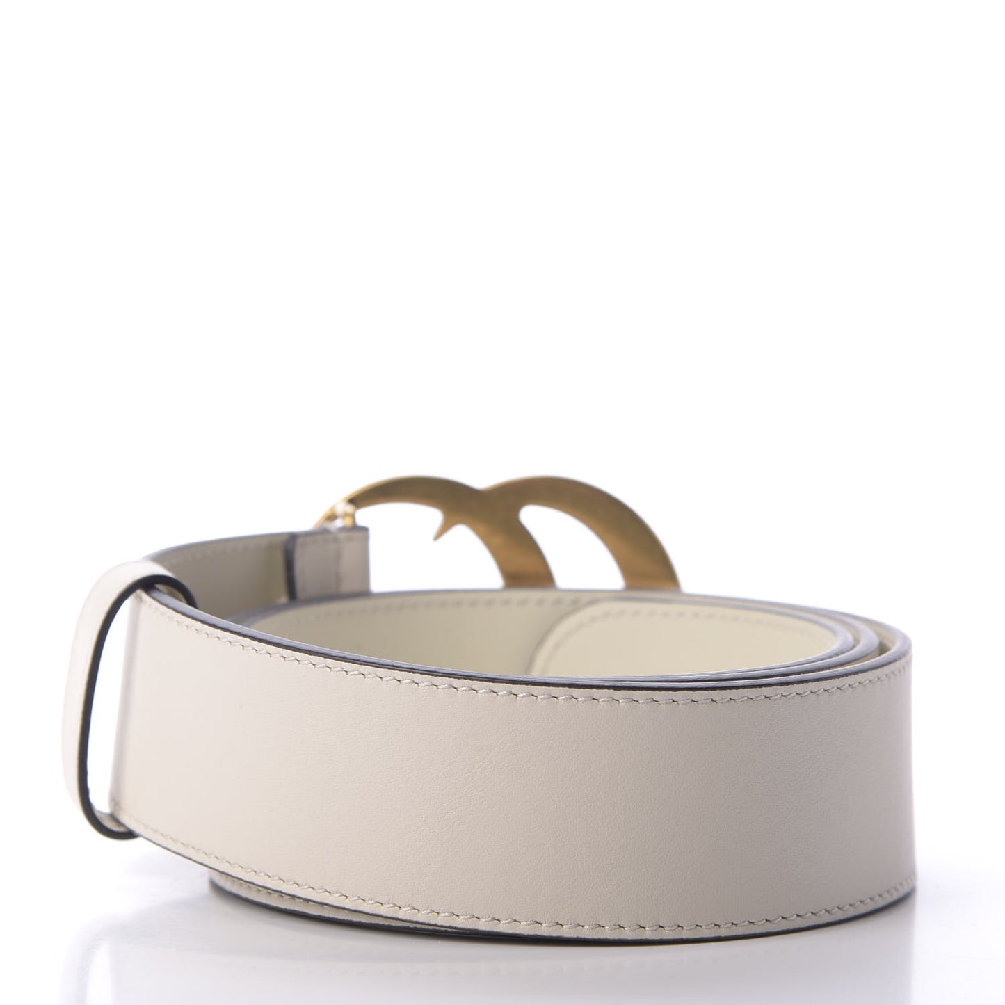 Calfskin Double G 40mm Belt 90 36 Mystic White