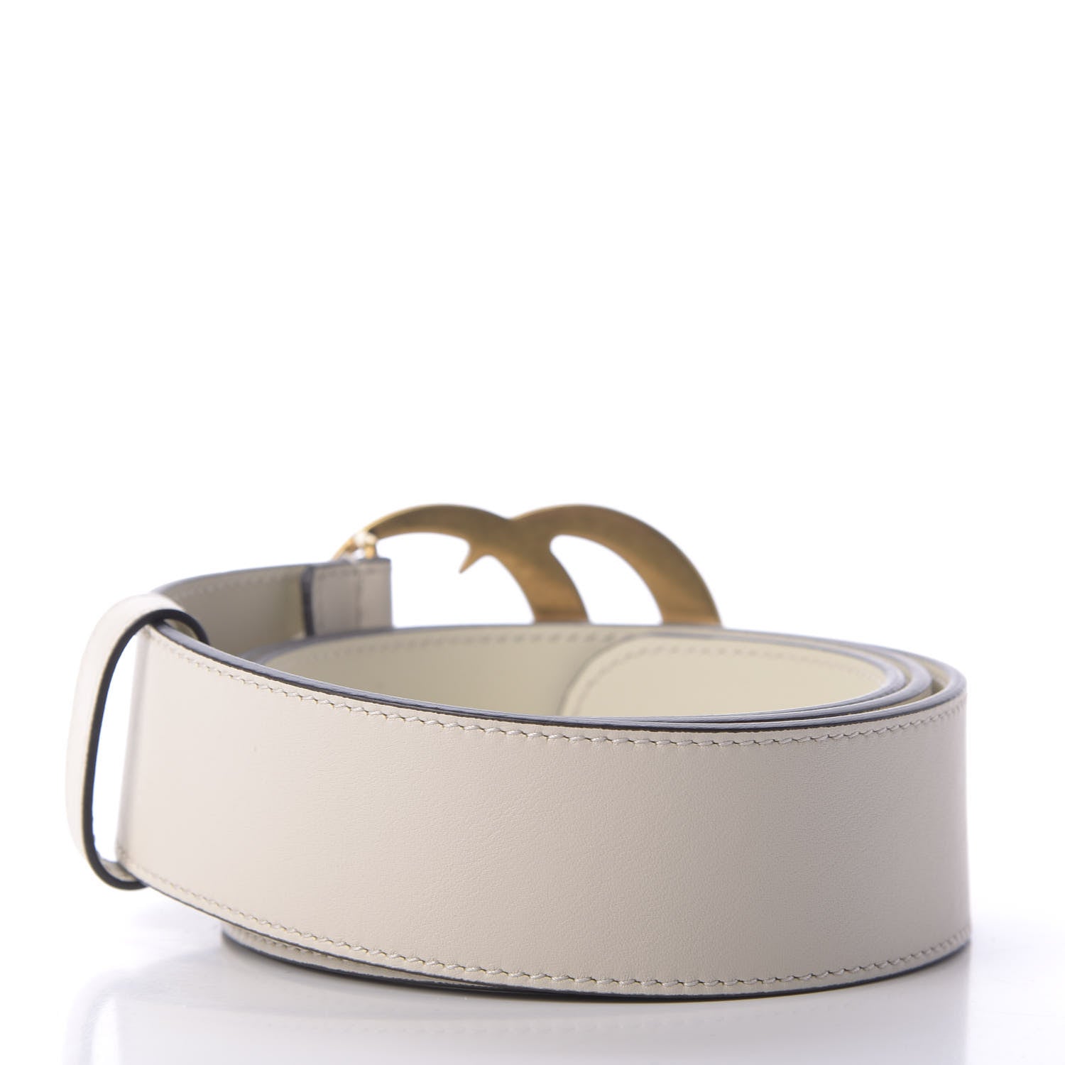Gucci Calfskin Double G 40mm Belt 90 36 Mystic White 2 of 3