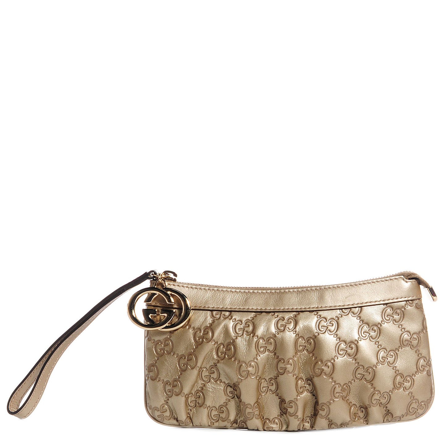 Guccissima New Britt Wristlet Gold