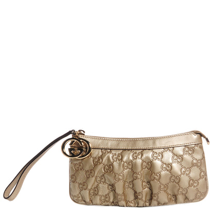 Gucci Guccissima New Britt Wristlet Gold 1 of 7