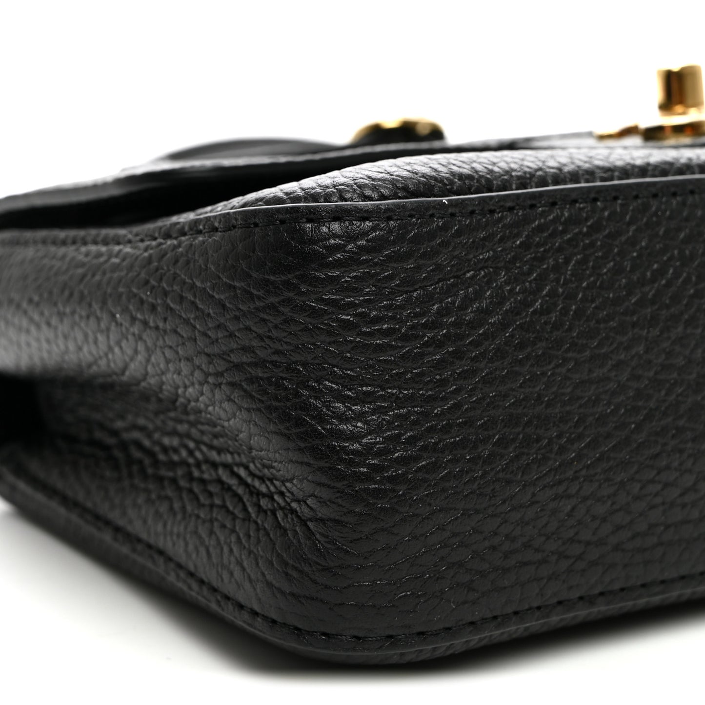 Grained Calfskin Mini Souplissimo Maxi Flap Black