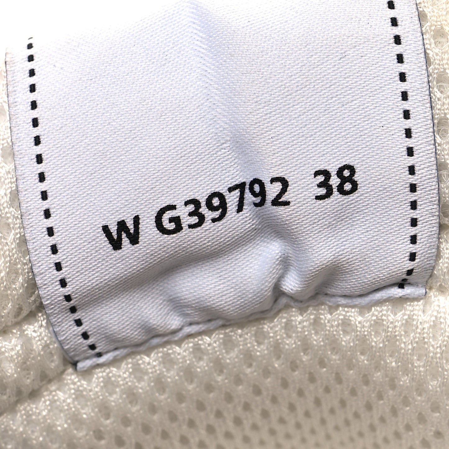 Fabric Laminated Calfskin Stretch CC Womens Sneakers 38 White Gold Silver