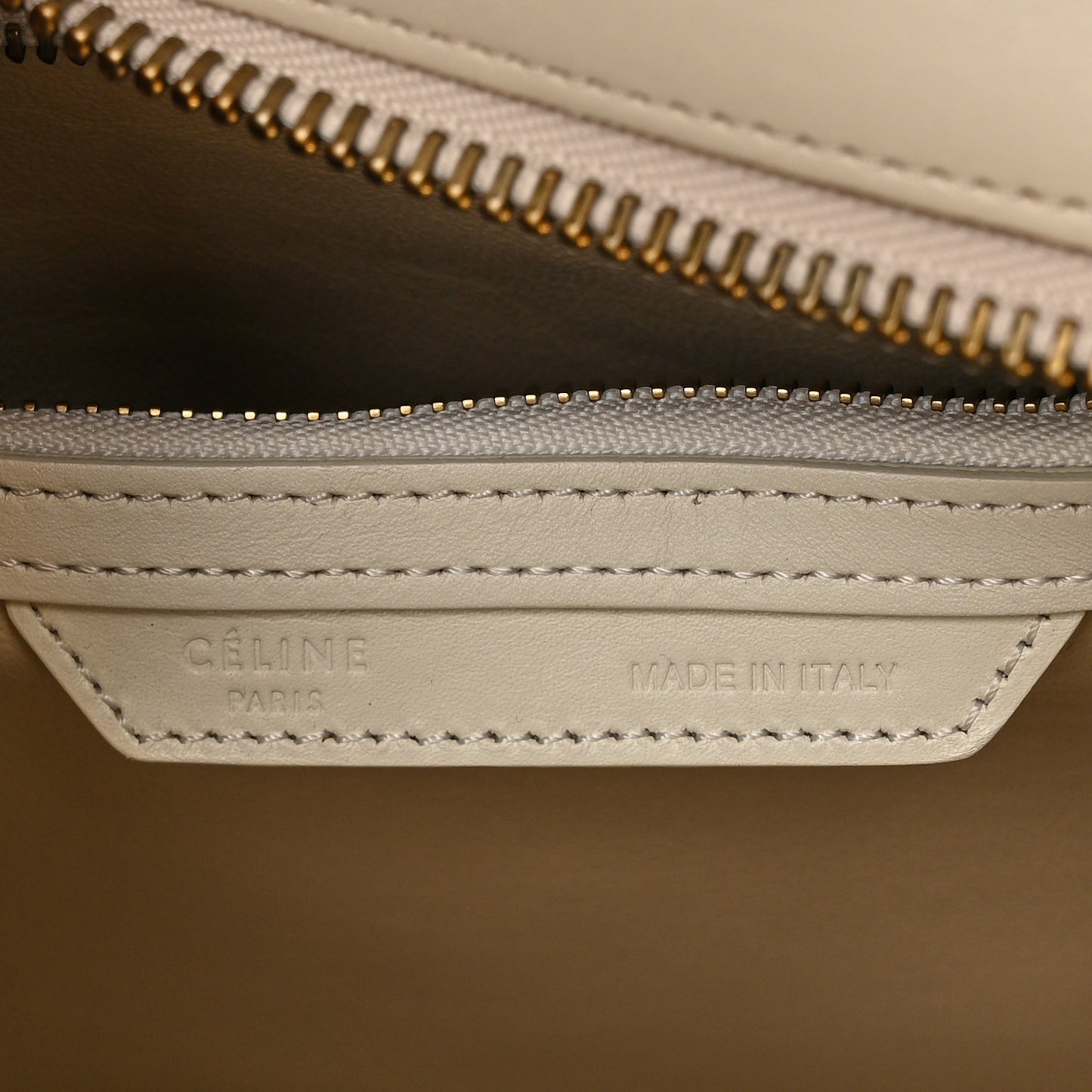 Shiny Smooth Calfskin Micro Tri-Color Luggage Natural