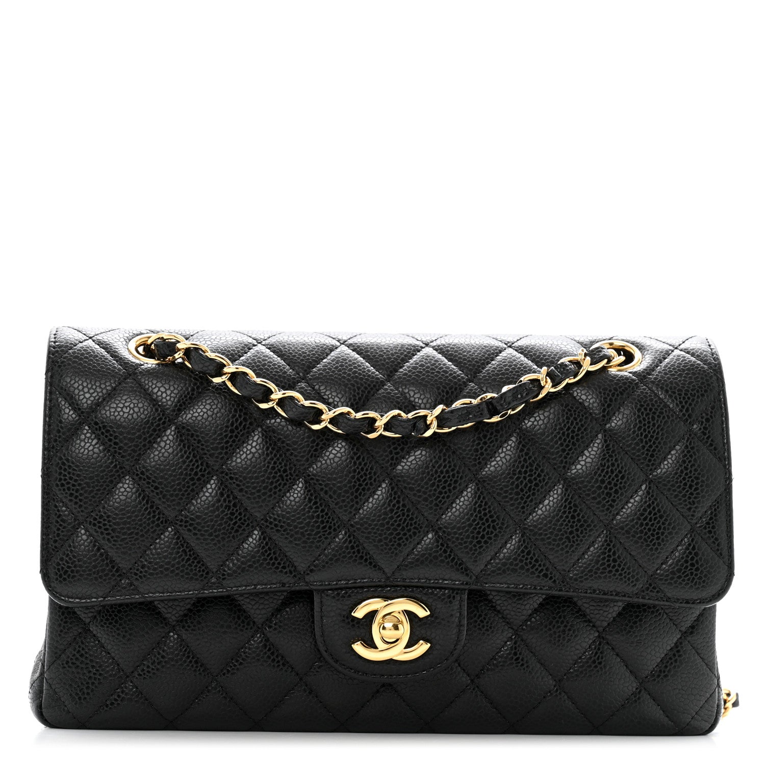 Chanel Caviar Quilted Medium Double Flap Black 1 of 10