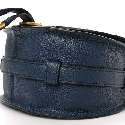 Chloe Grained Calfskin Small Marcie Saddle Bag Navy 8 of 8