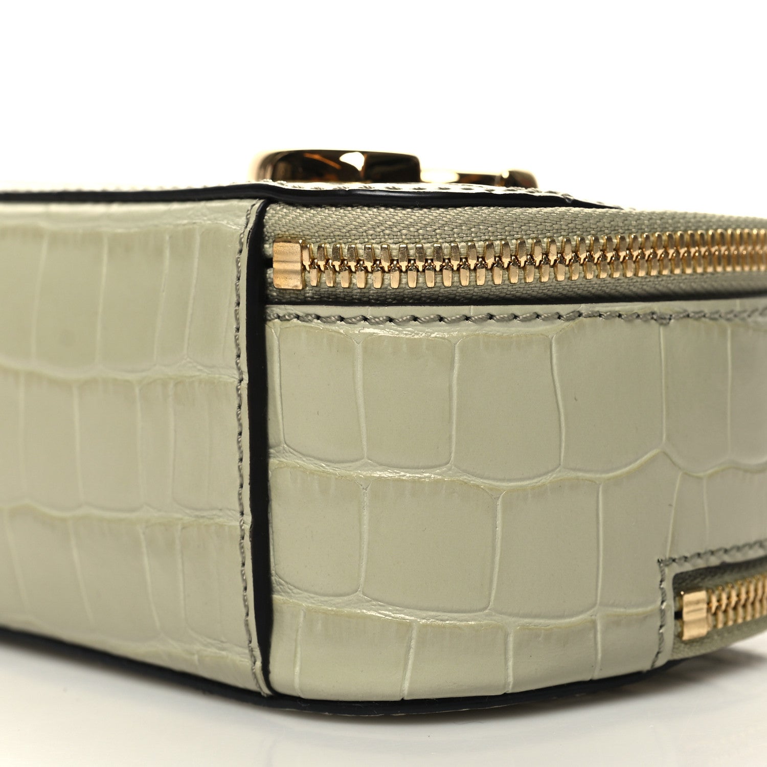 Chloe Calfskin Crocodile Embossed Mini C Vanity Bag Light Eucalyptus 10 of 10