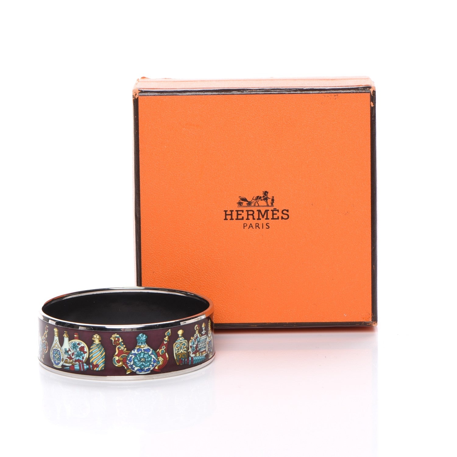 Hermes Enamel Printed Wide Flacons Bracelet 65 6 of 6