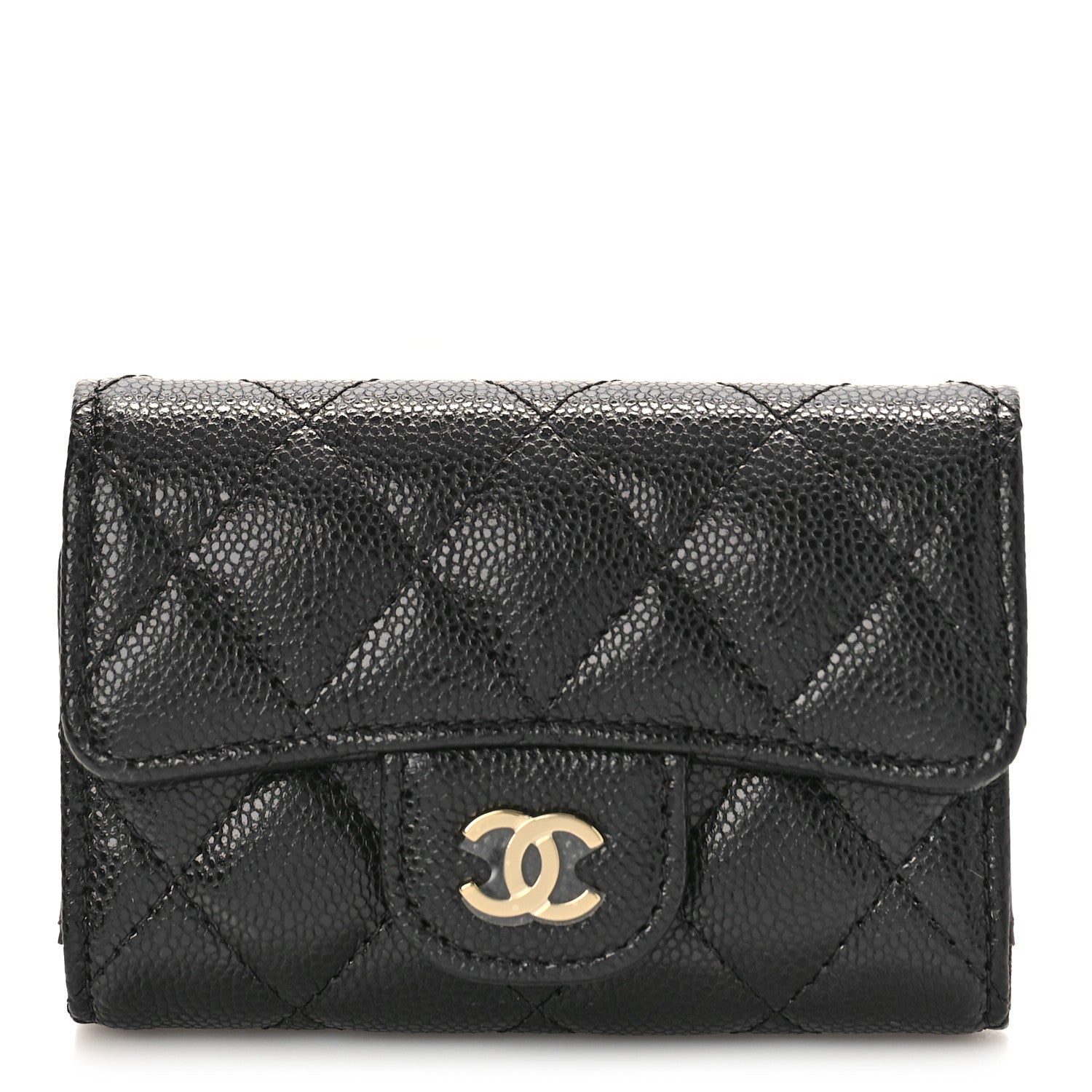 Chanel Caviar Quilted Classic 4 Key Holder Wallet Black 1 of 10