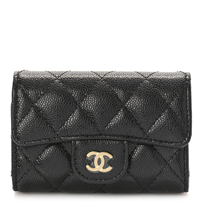 Chanel Caviar Quilted Classic 4 Key Holder Wallet Black 1 of 10