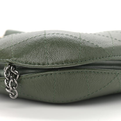 Chanel Calfskin Quilted Small Gabrielle Bucket Green 9 of 10