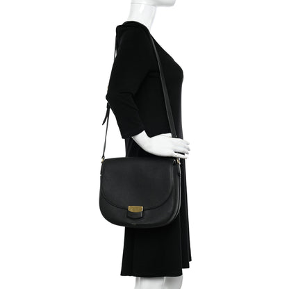 Celine Grained Calfskin Medium Trotteur Black 2 of 16