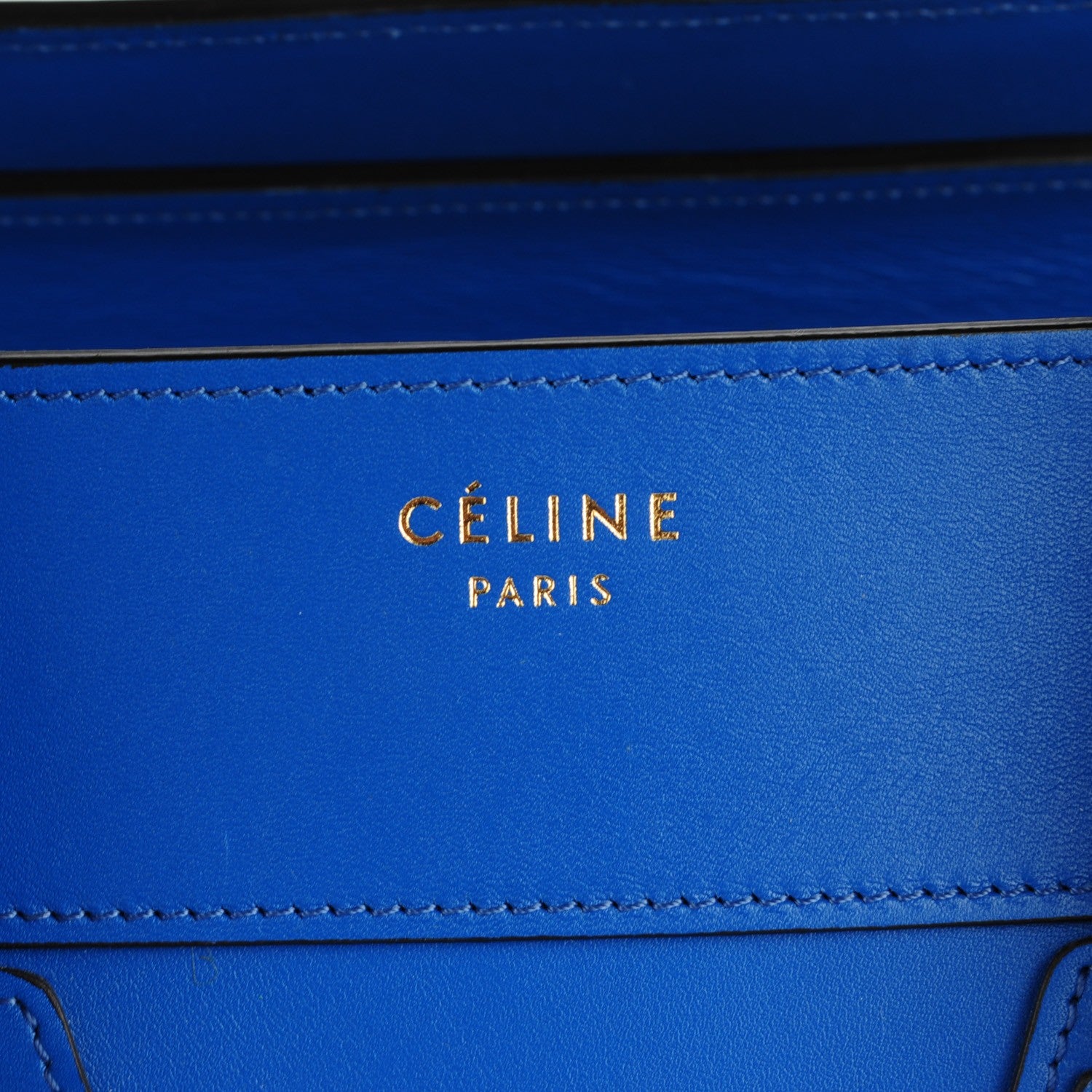 Celine Palmelato Calfskin Mini Luggage Electric Blue 5 of 8