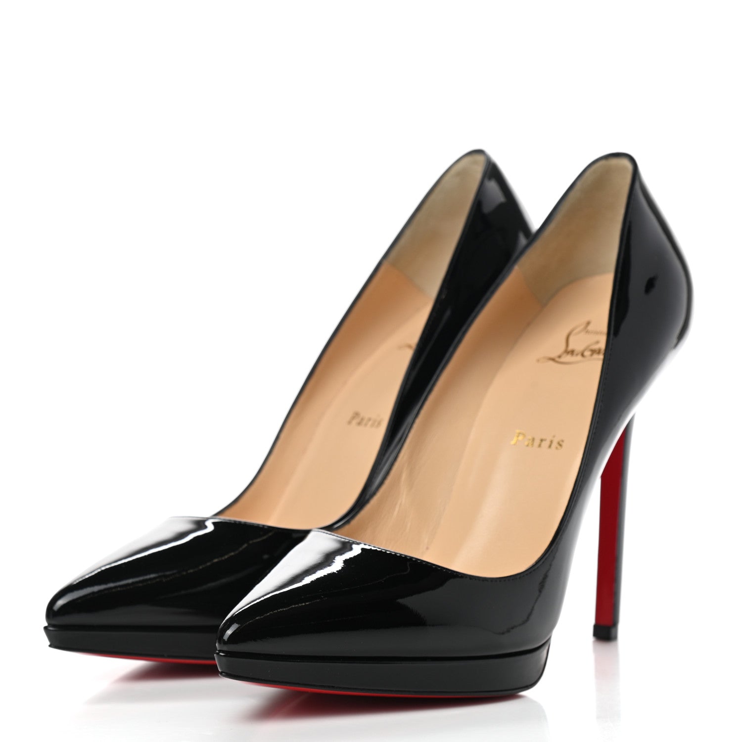 Christian Louboutin Patent Pigalle Plato 120 Pumps 40 Black 3 of 7